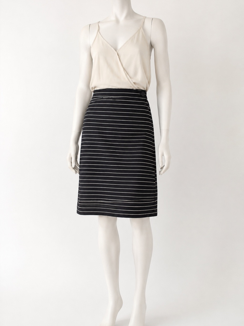 Vintage Yves Saint Laurent striped pencil skirt